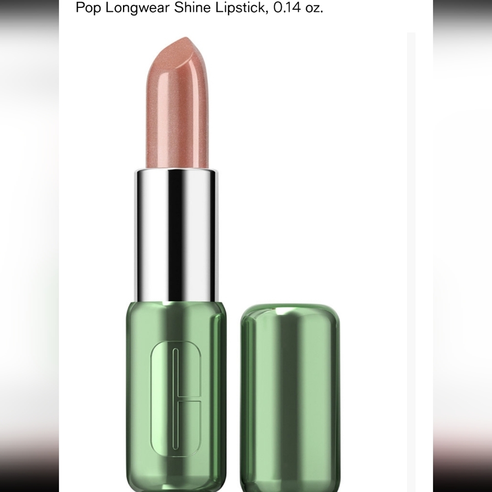 Clinique Pop Longwear Shine Lipstick -in Color  Bare Pop